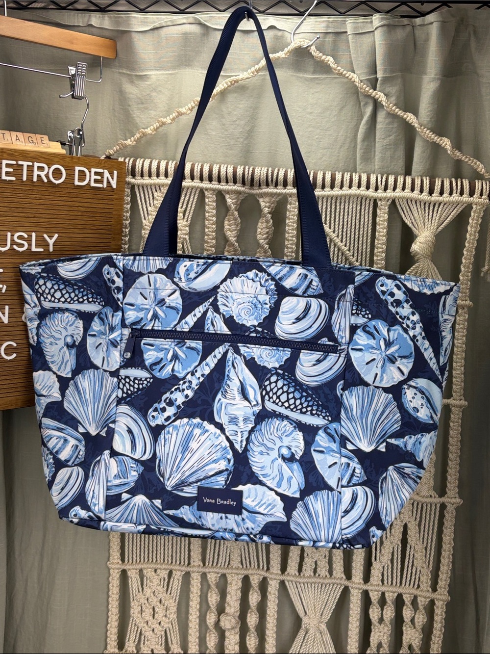 Vera Bradley ReActive Large Family Beach Tote in Morning Shells Pattern